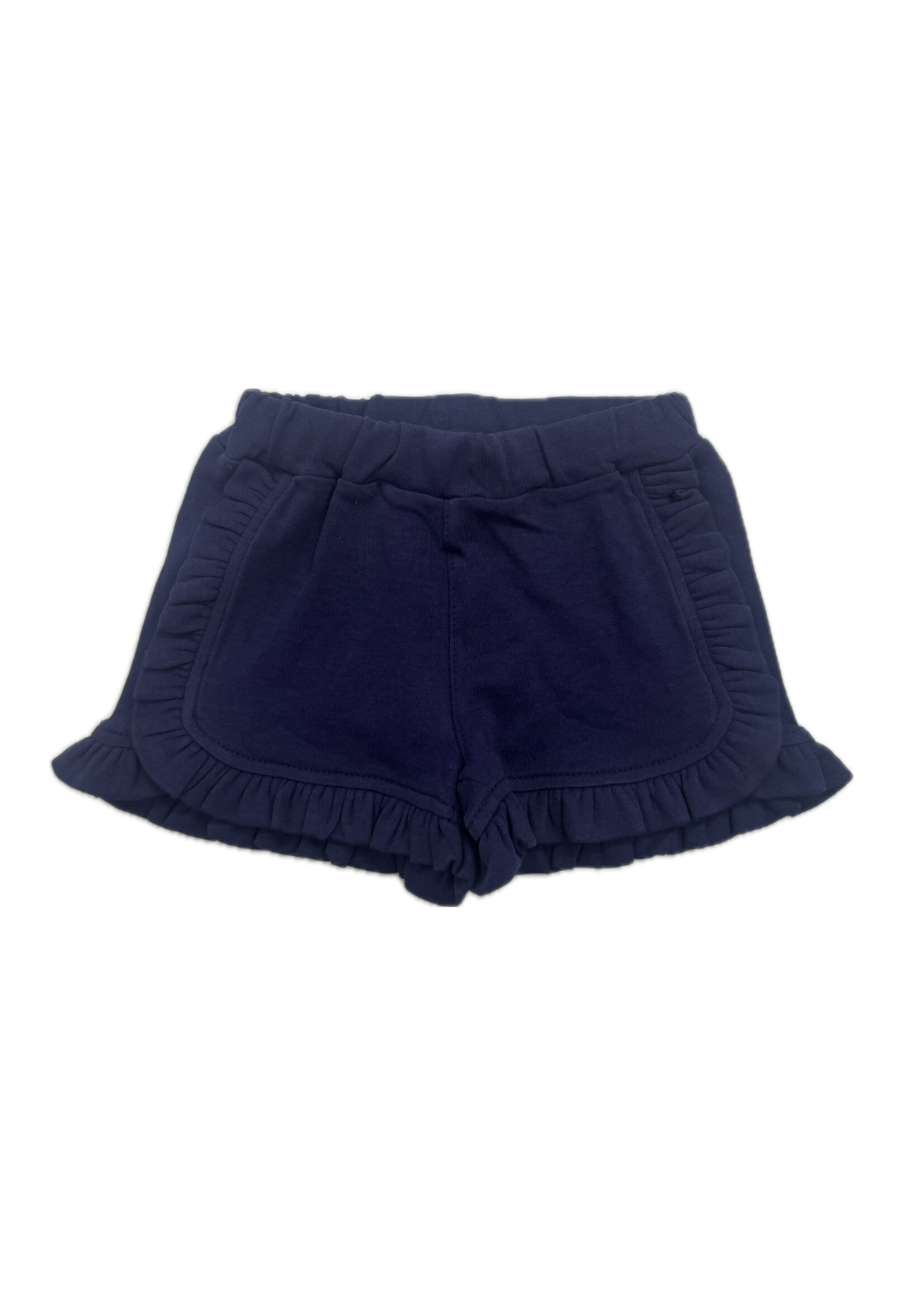Luigi Kids Solid Round Ruffle Trim Shorts