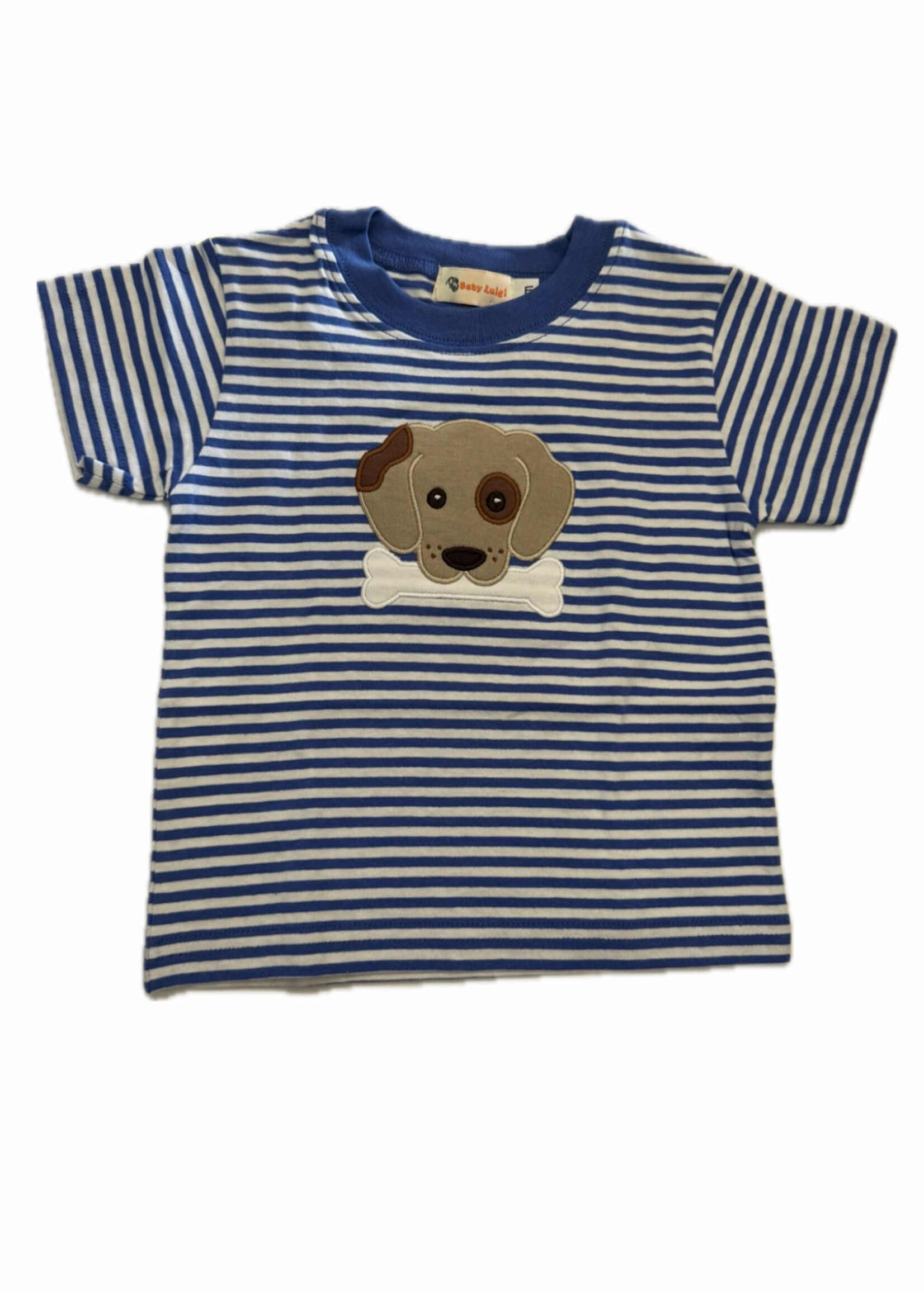 Luigi Kids Boys Stripe S/S Dog w/ Bone