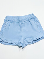 Luigi Kids Solid Round Ruffle Trim Shorts