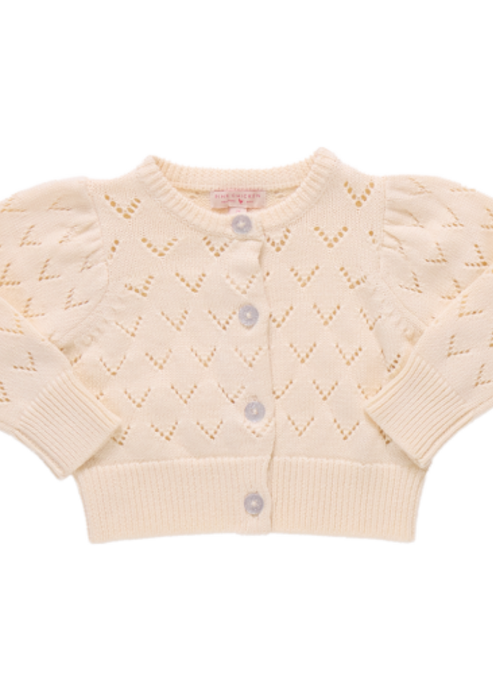 Pink Chicken girls connie sweater - ivory