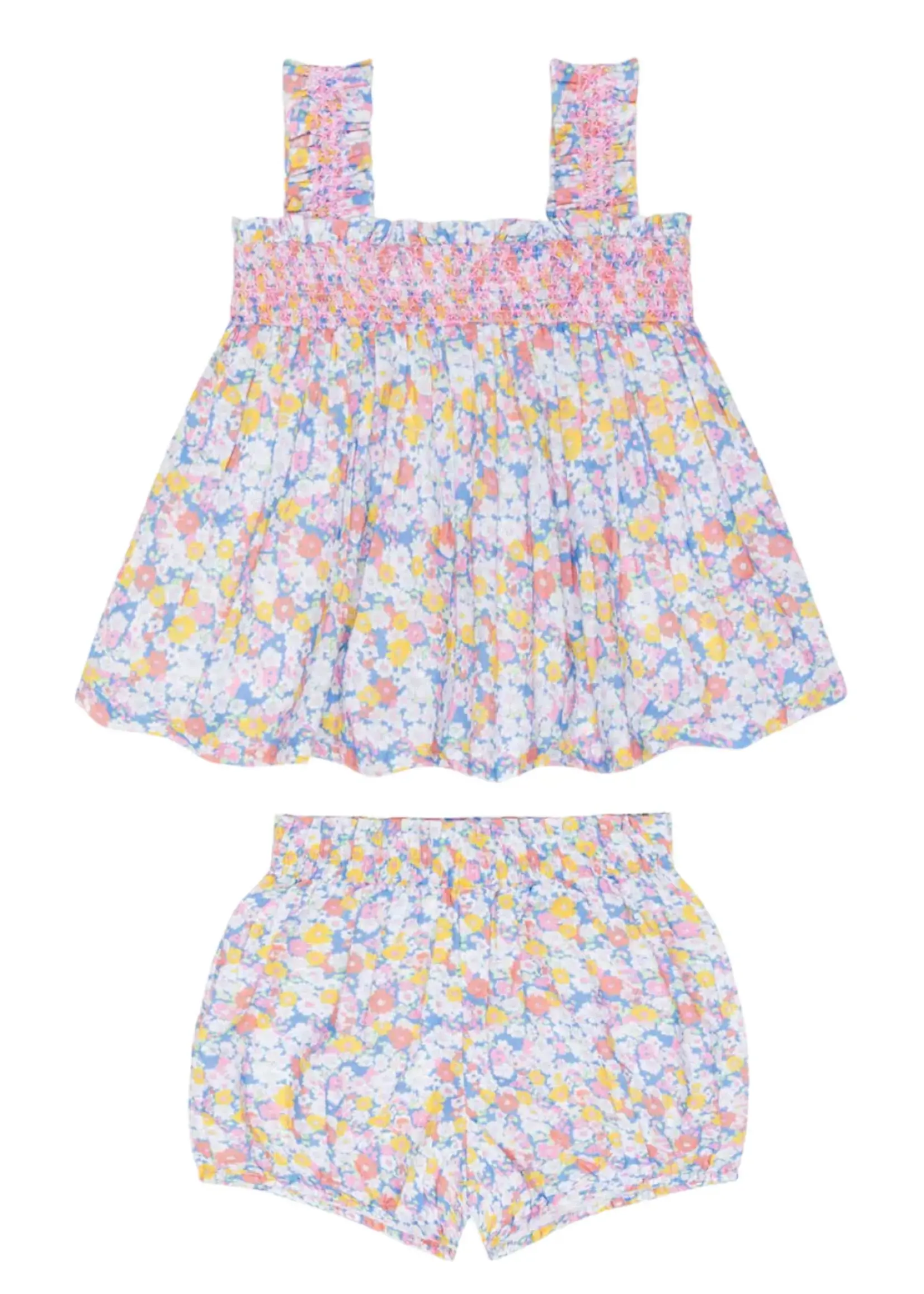 Minnow baby smocked top and bloomer set