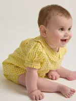 Minnow Baby ruffle sleeve top and bloomer set