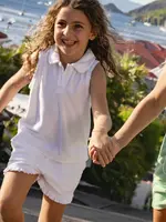 Minnow french terry tennis tank top and short set