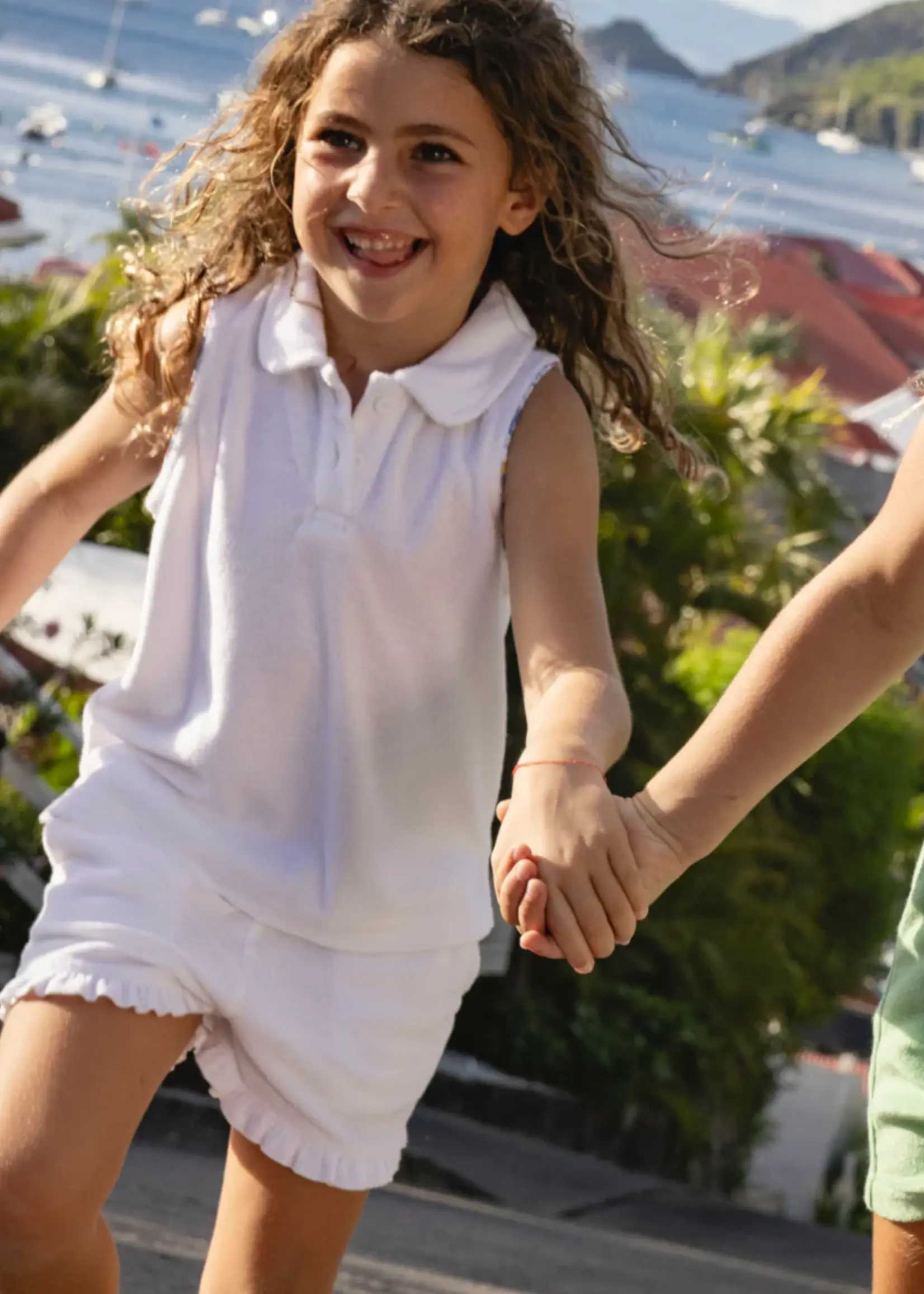 Minnow french terry tennis tank top and short set