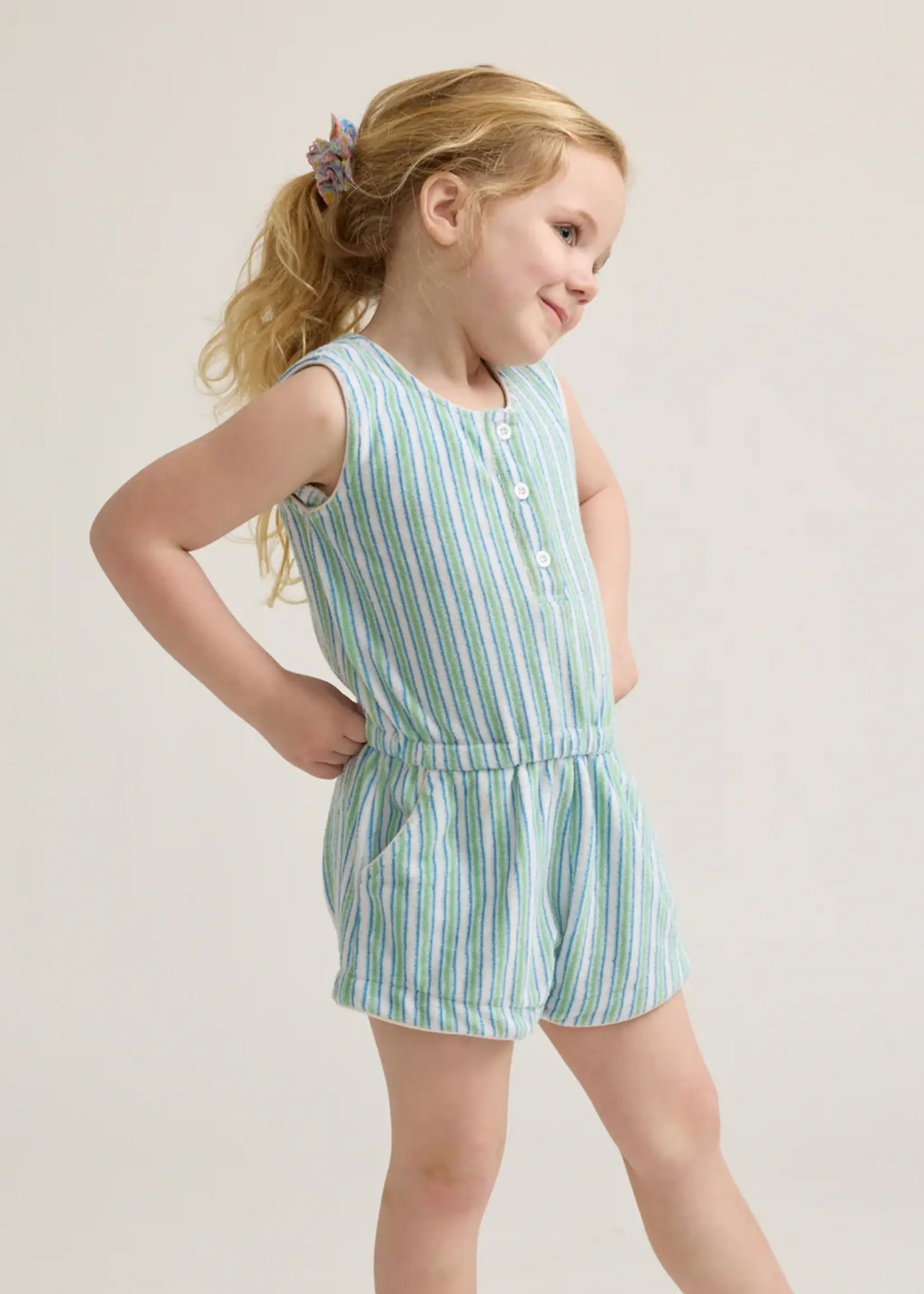 Minnow girls french terry romper