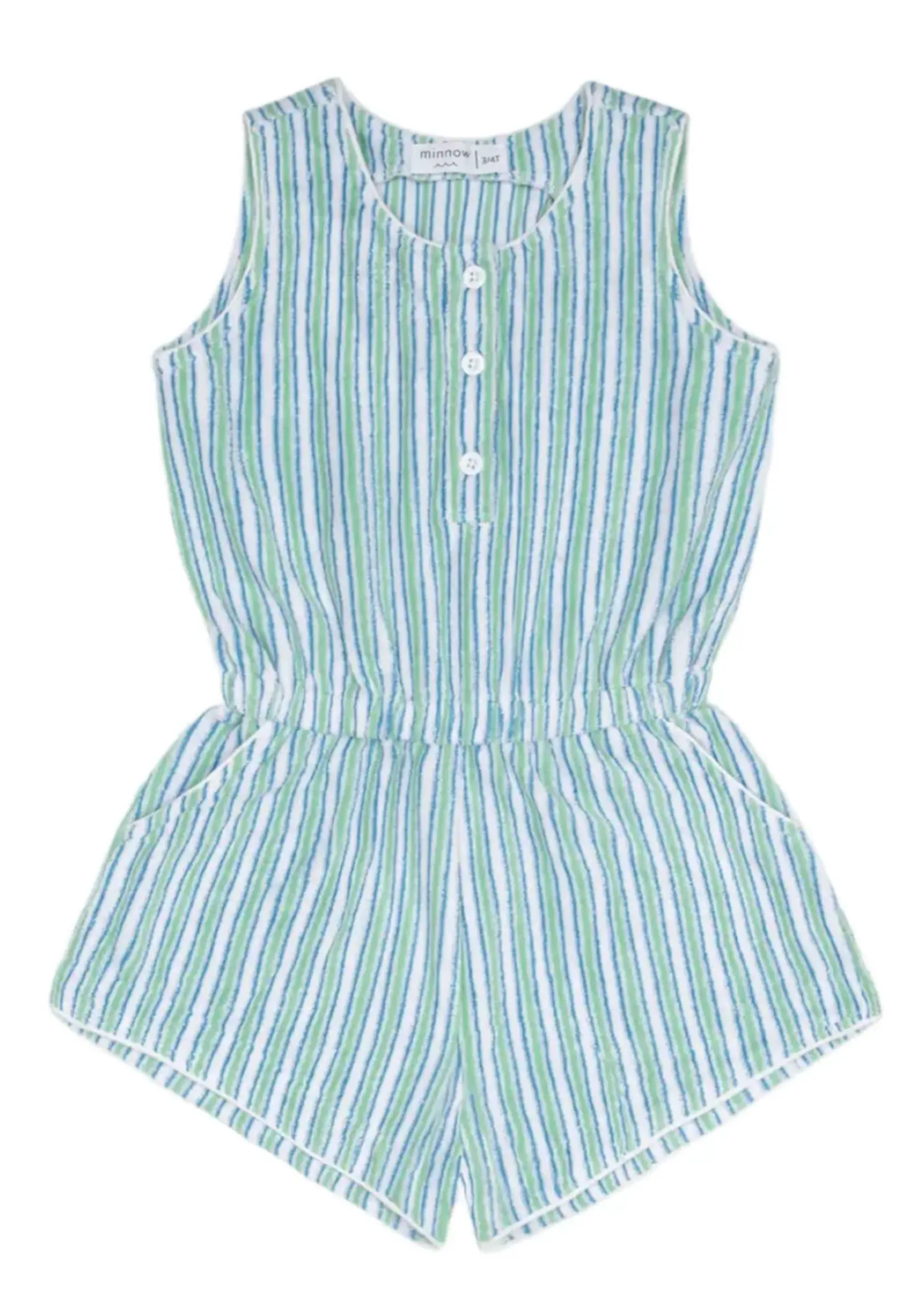 Minnow girls french terry romper