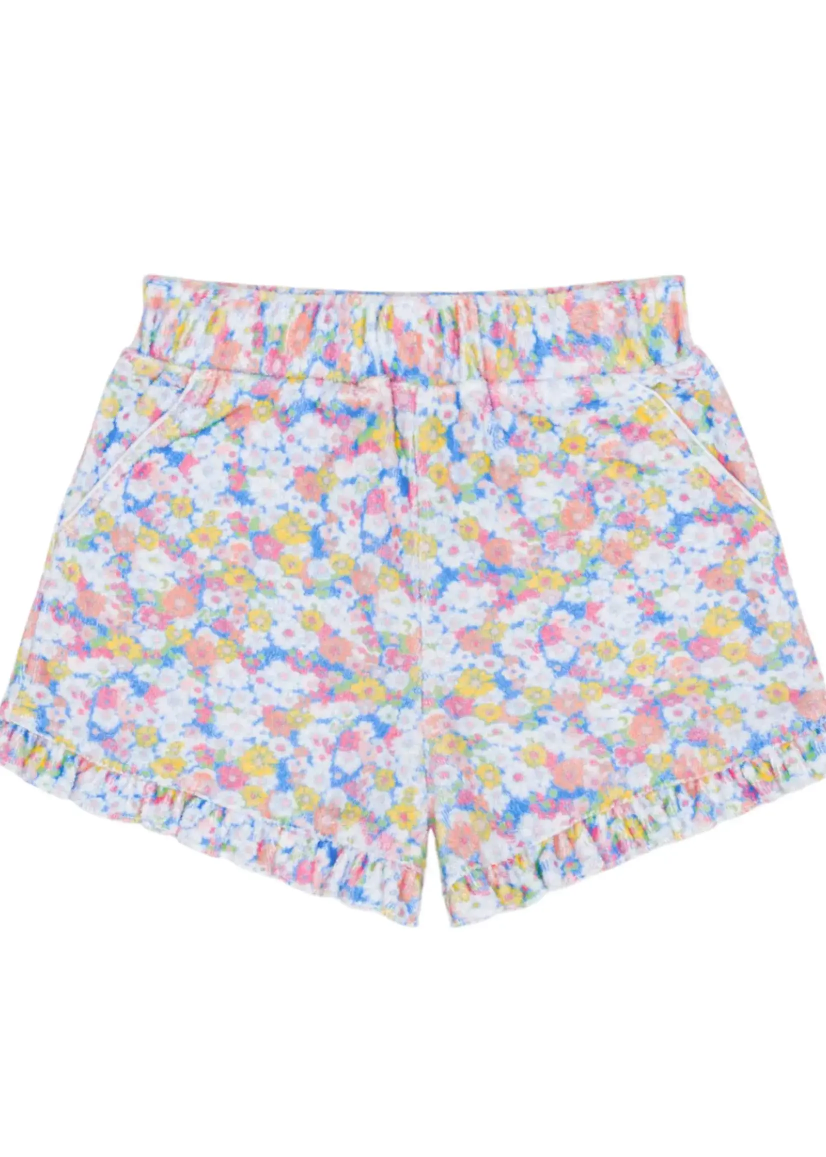 Minnow girls French terry ruffle short