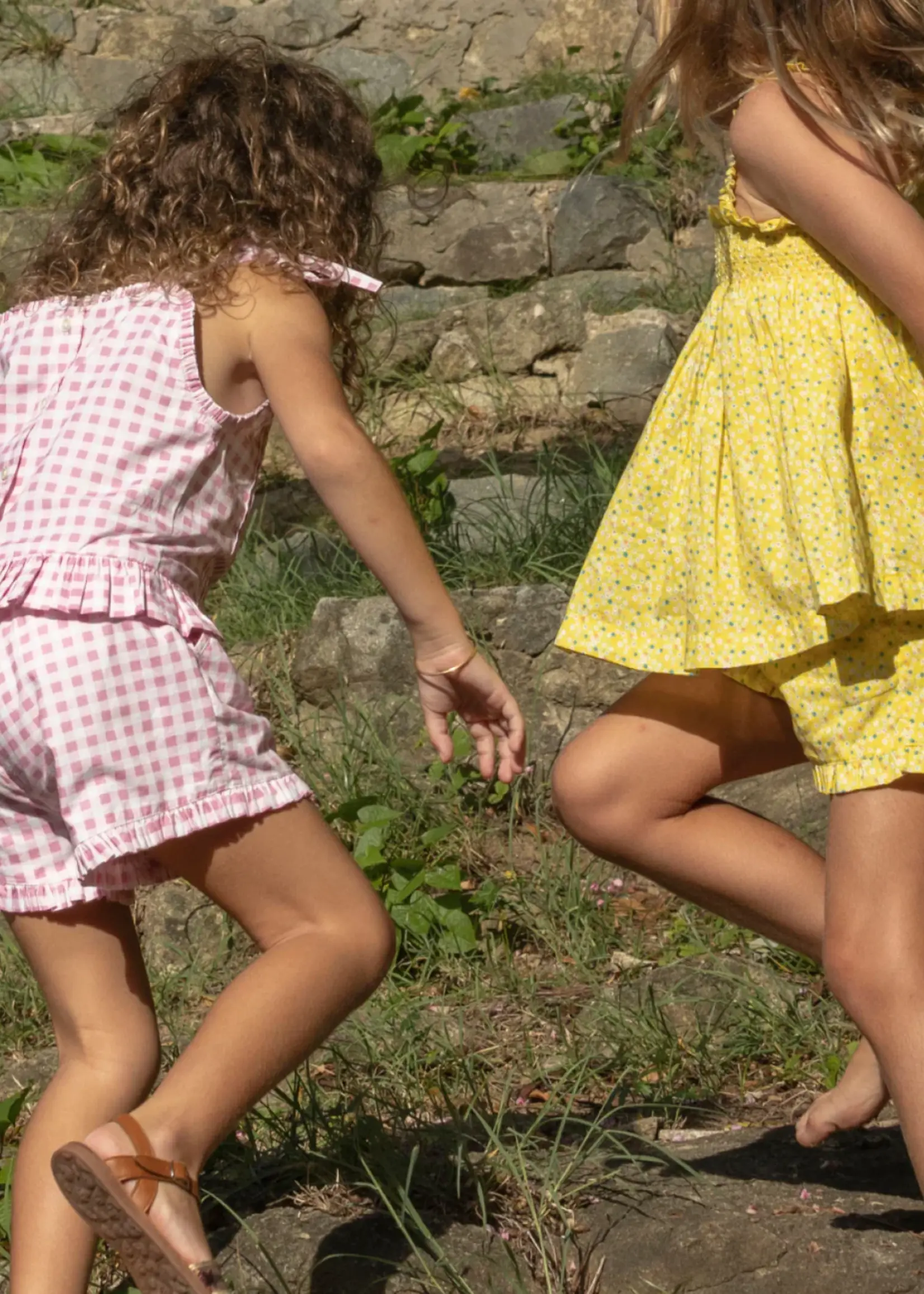 Minnow girls tie tank and short set