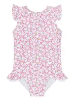 Minnow ruffle cap sleeve rashguard one piece