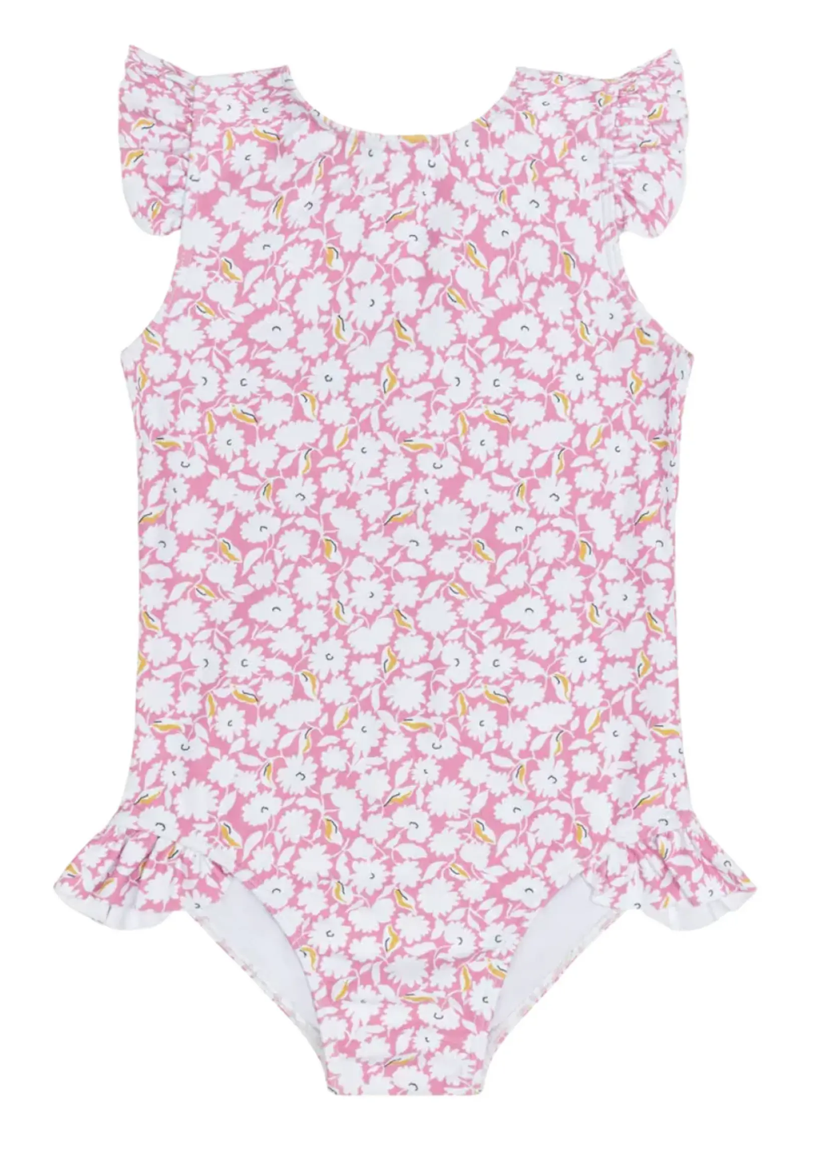 Minnow ruffle cap sleeve rashguard one piece