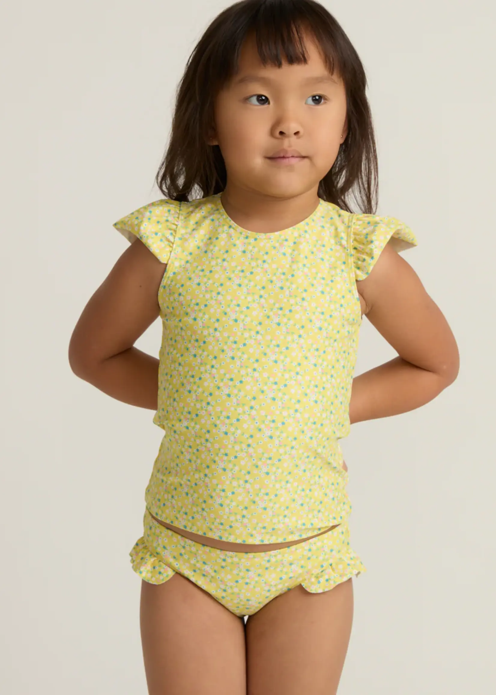 Minnow cap sleeve rashguard set