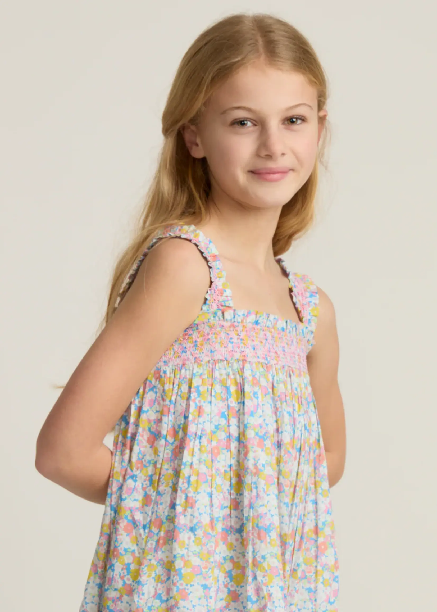 Minnow girls ruffle strap dress