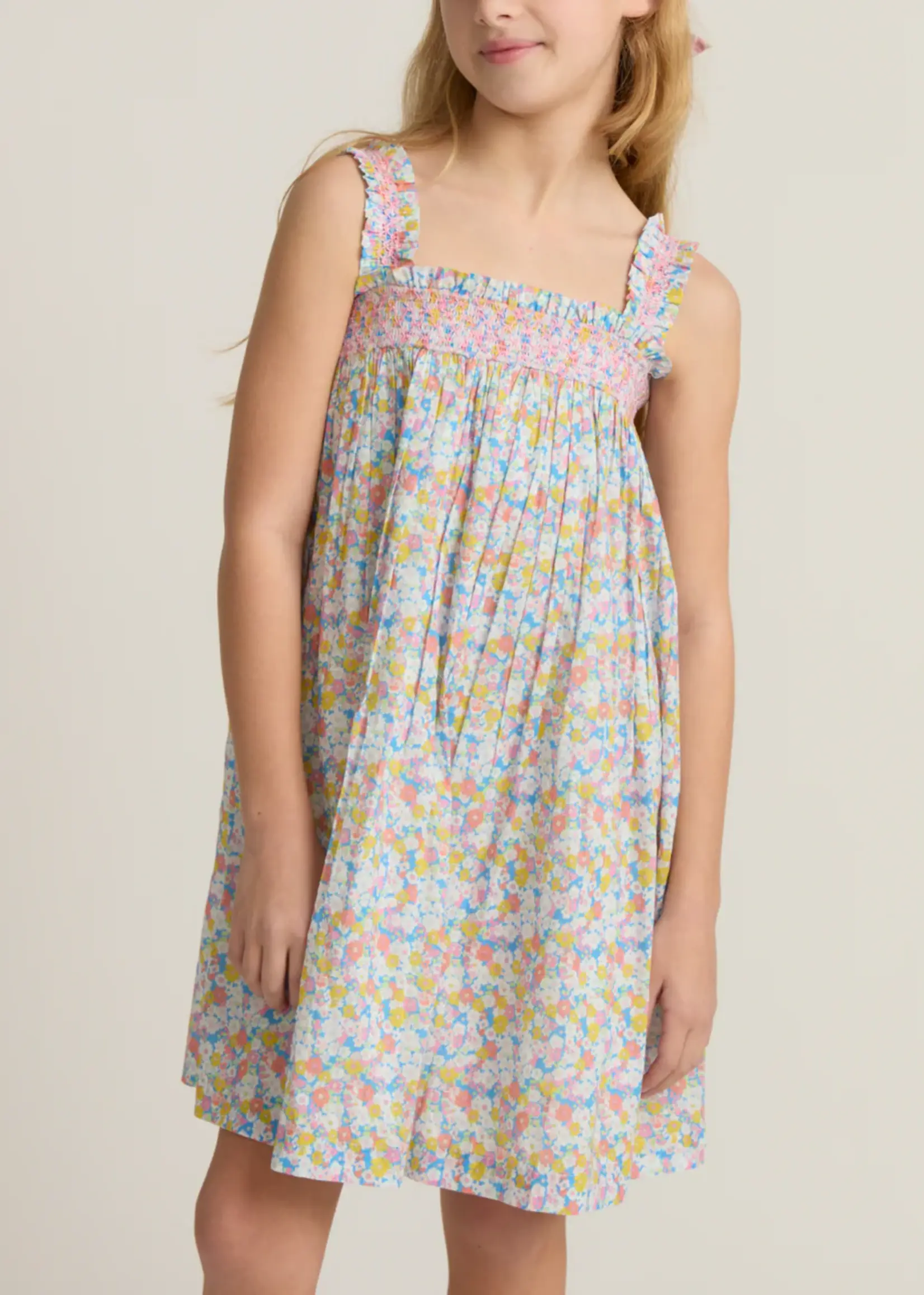 Minnow girls ruffle strap dress