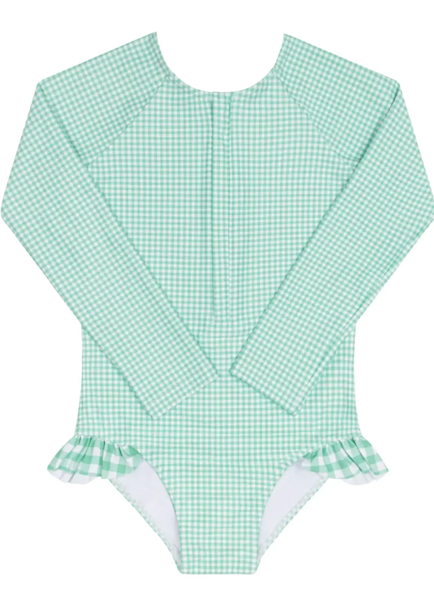 Minnow Girls front zip rashguard one piece