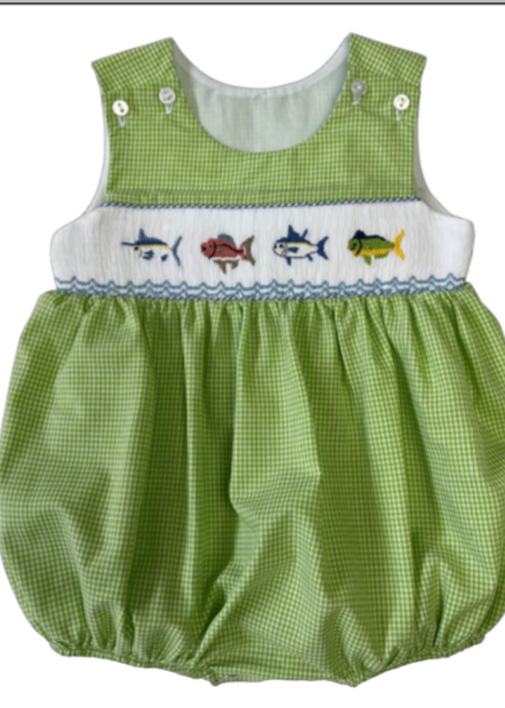 Lulu Bebe Ted Smocked Fish Bubble