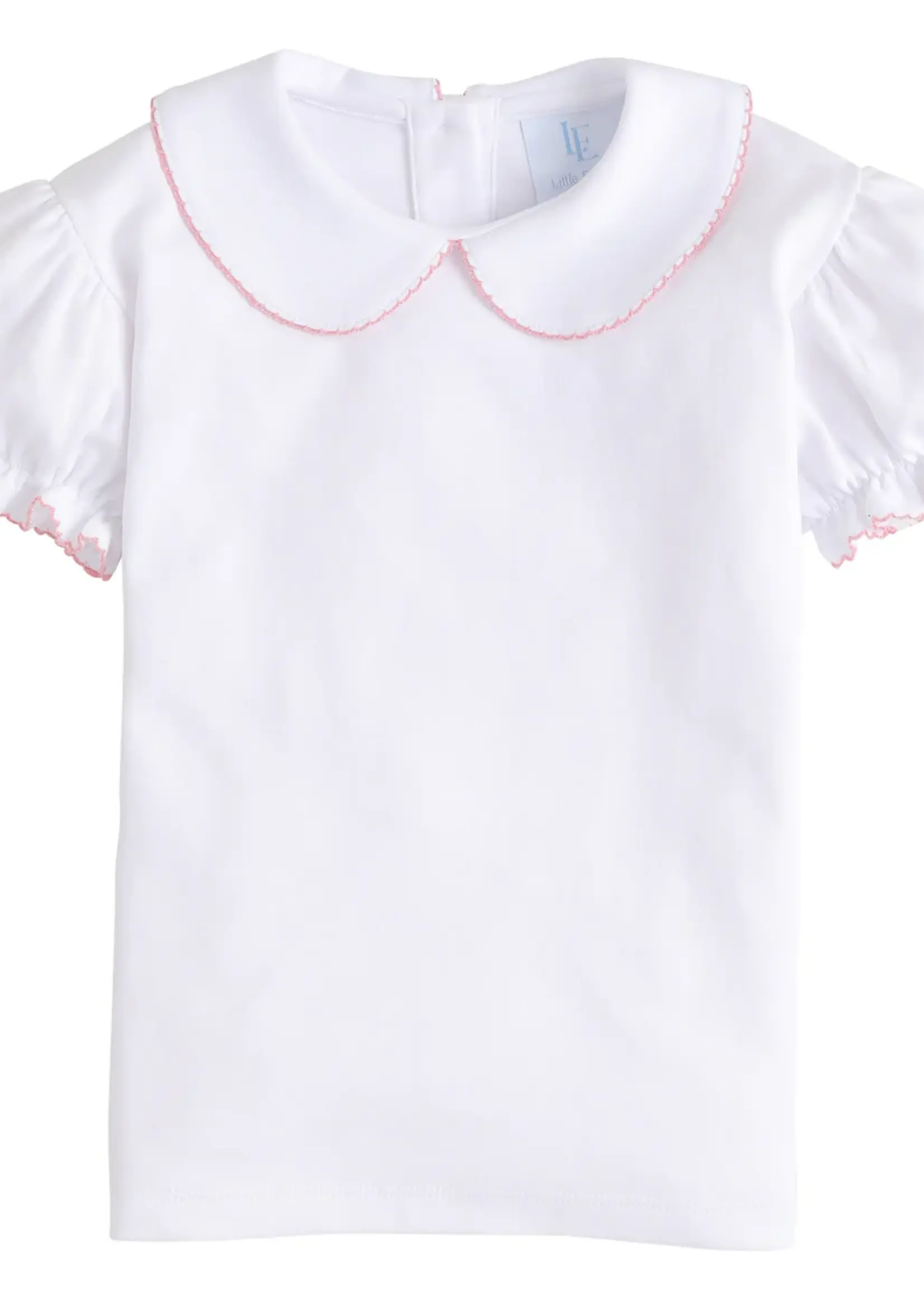 Little English Girls Short Sleeve Peter Pan Blouse