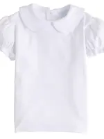 Little English Girls Short Sleeve Peter Pan Blouse