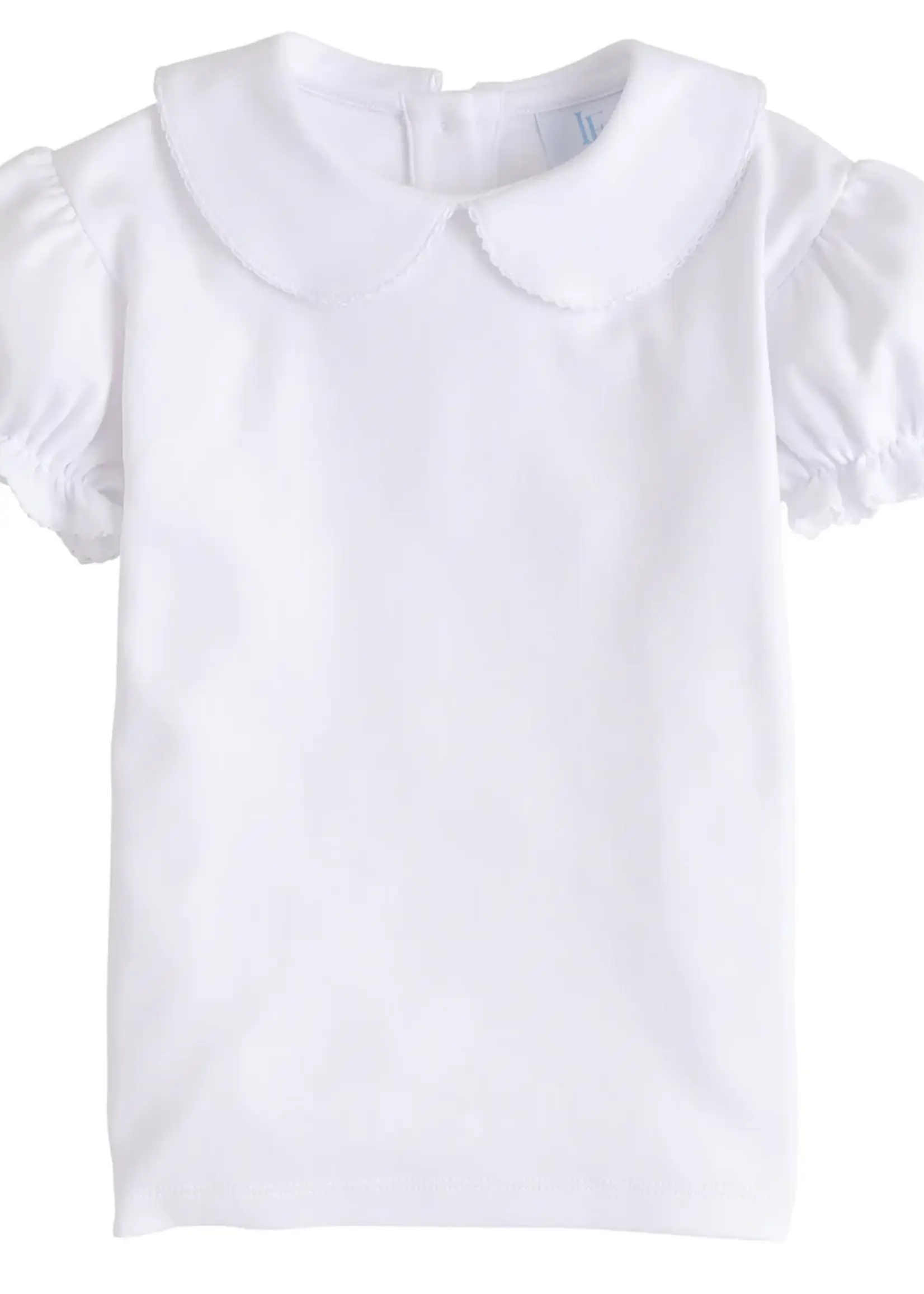 Little English Girls Short Sleeve Peter Pan Blouse