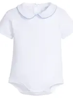 Little English Piped Peter Pan Short Sleeve Onesie