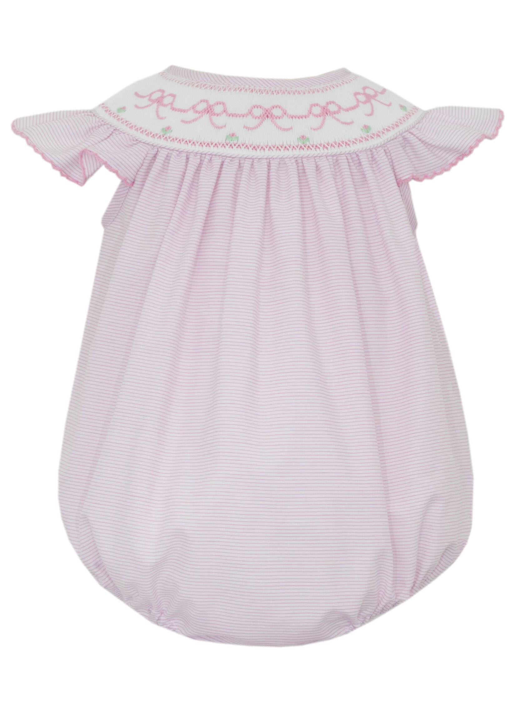 Petit Bebe PINK BOWS bishop bubble