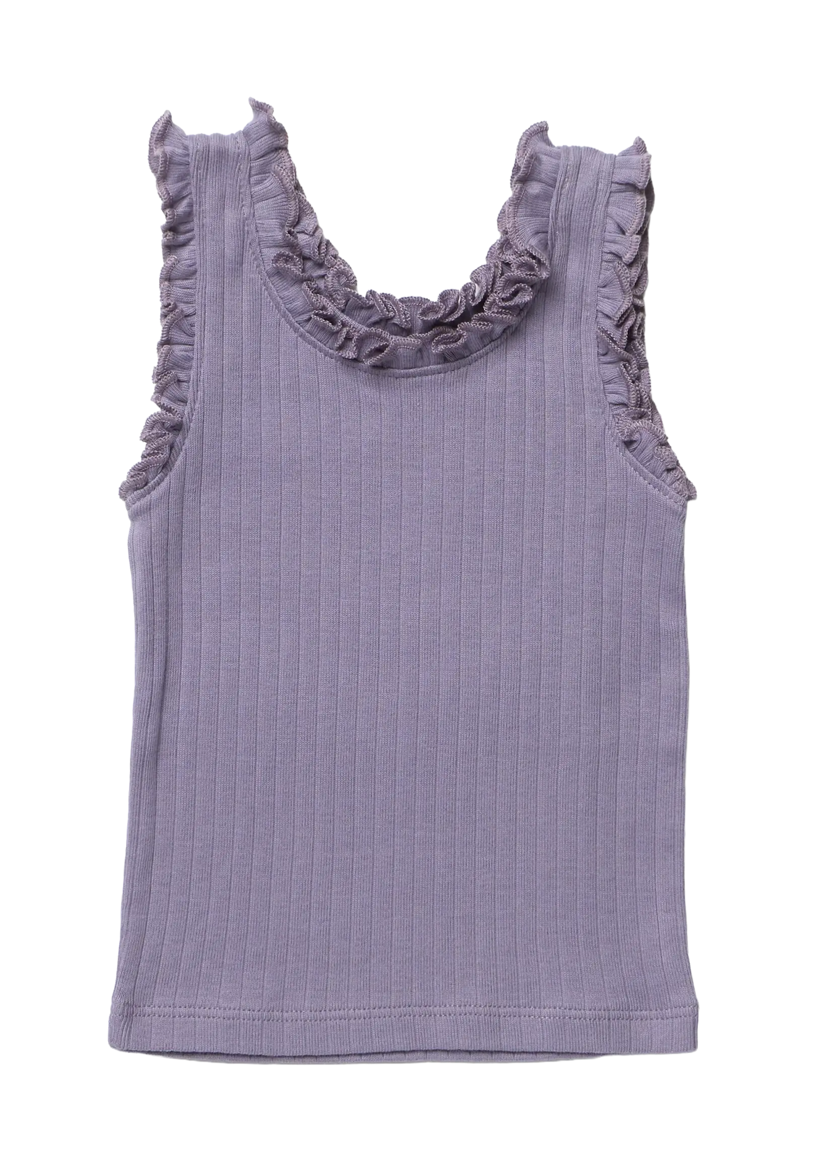 Pink Chicken Joy ruffle rib tank