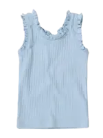 Pink Chicken Joy ruffle rib tank