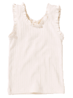 Pink Chicken Joy ruffle rib tank