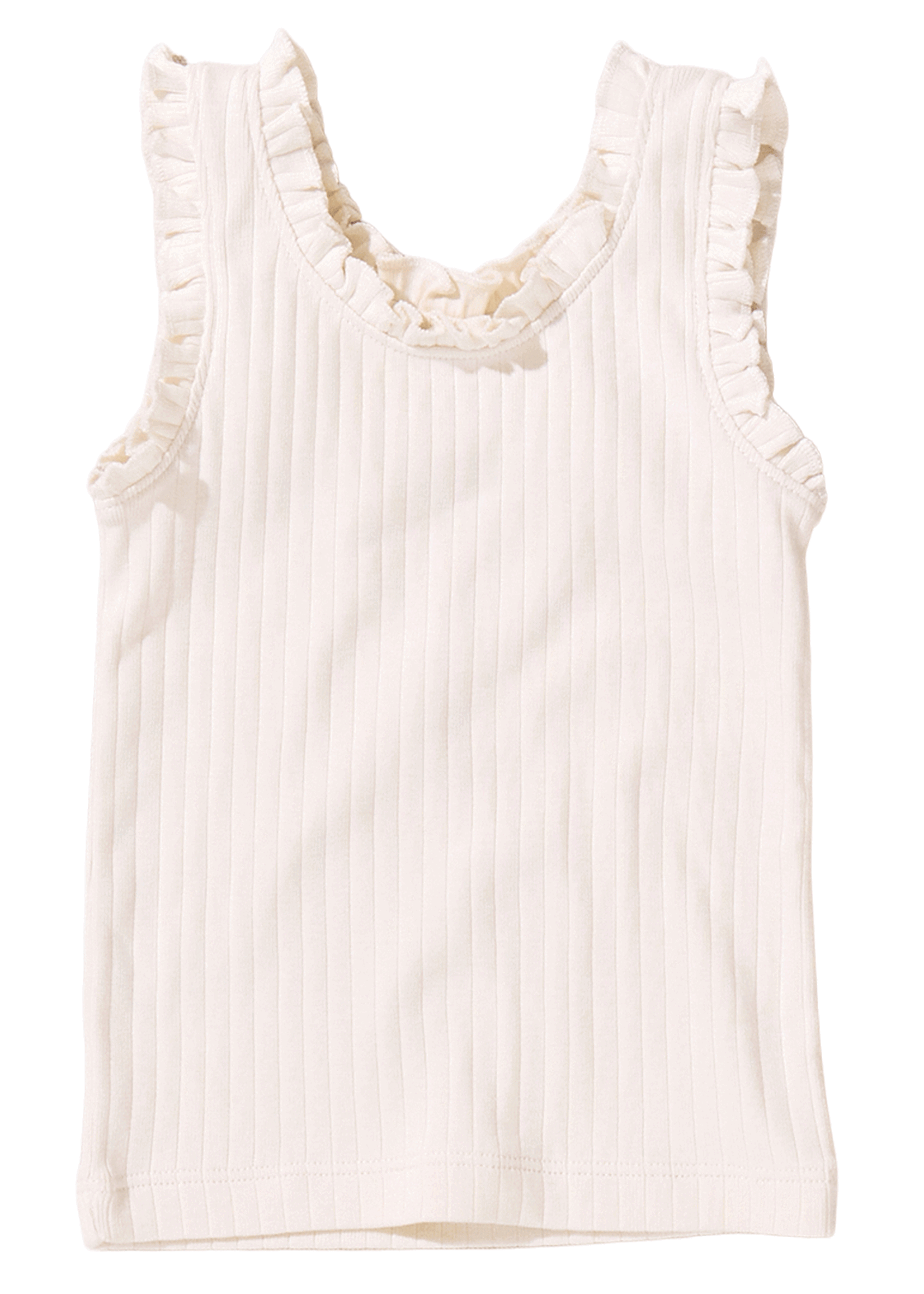 Pink Chicken Joy ruffle rib tank