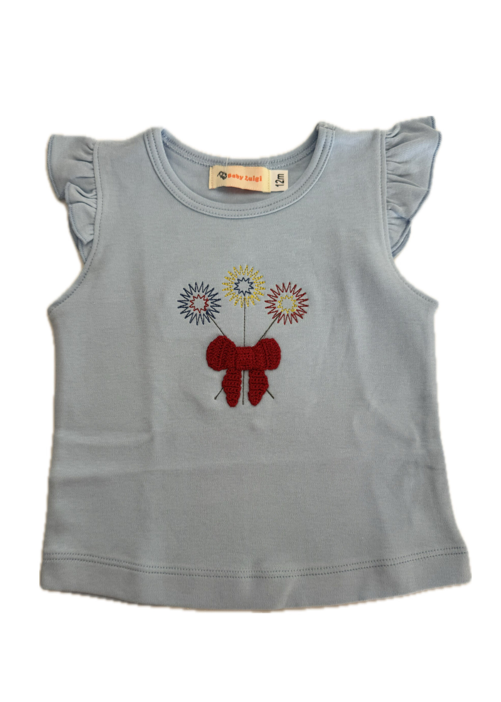 Luigi Kids Girls S/S Pinwheel w/Bow
