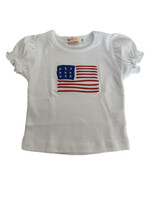 Luigi Kids Girls S/S Ruffled American Flag