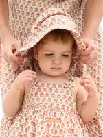 Pink Chicken baby girls sun hat