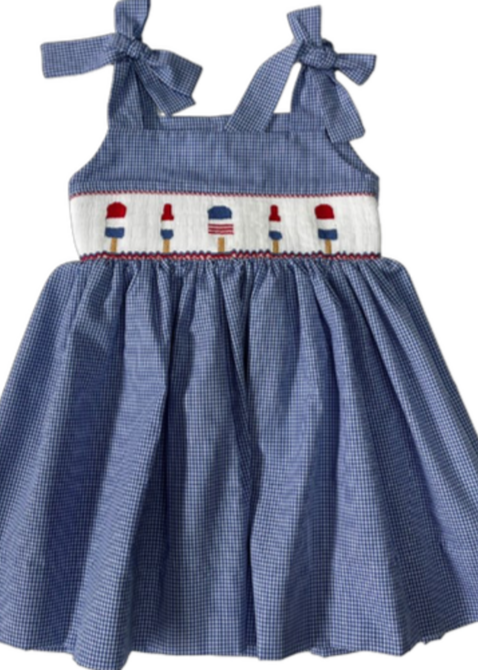 Lulu Bebe Jackie Smocked Popsicle Dress