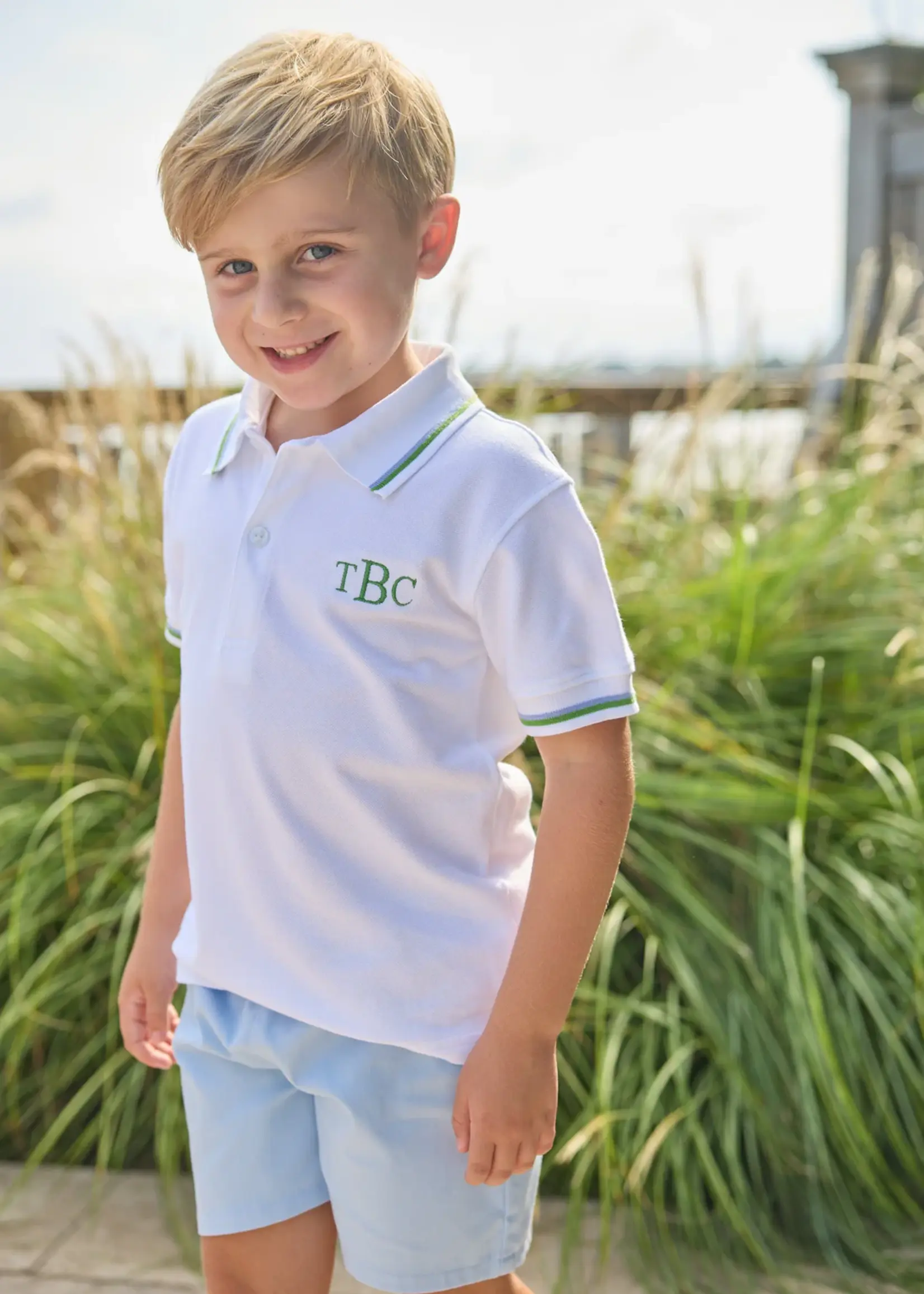 Little English Short Sleeve Tipped Polo
