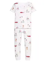 Little English Short Sleeve Printed Jammies