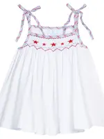 Little English Smocked Tie Shoulder Tank