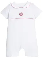 Little English Crochet Ream Romper