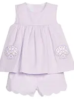 Little English Applique Pocket Short Set