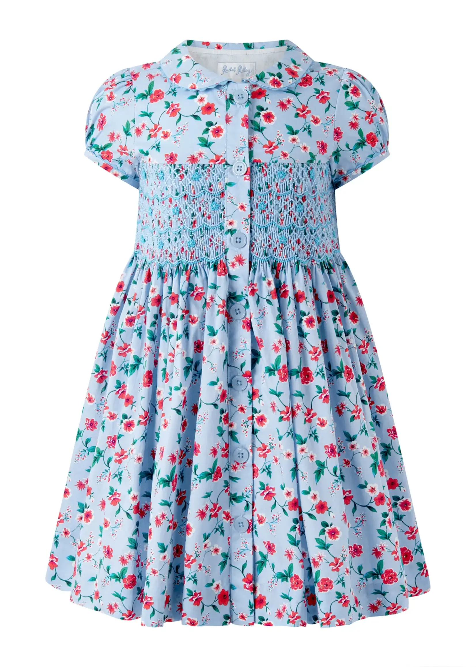 Rachel Riley Smocked Button-Front