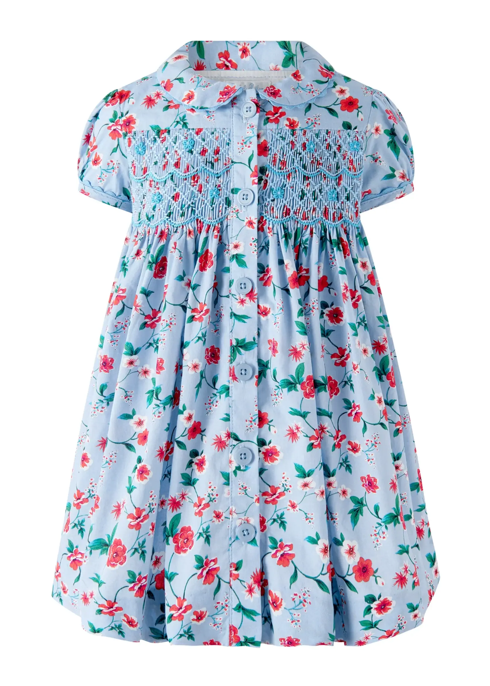 Rachel Riley Smocked Button-Front