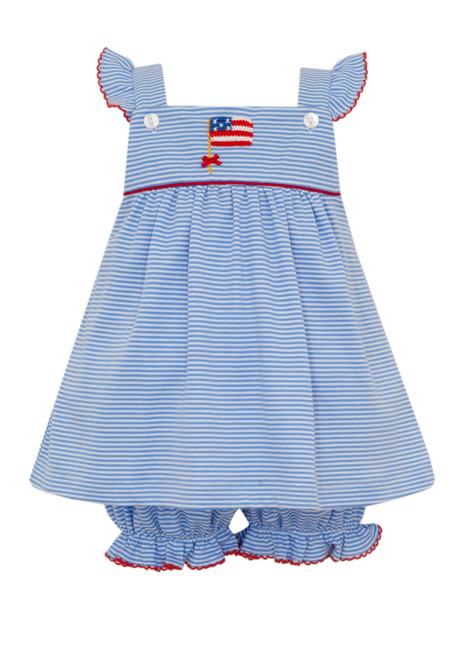 Petit Bebe FLAGS GIRL Strap Bloomer Set