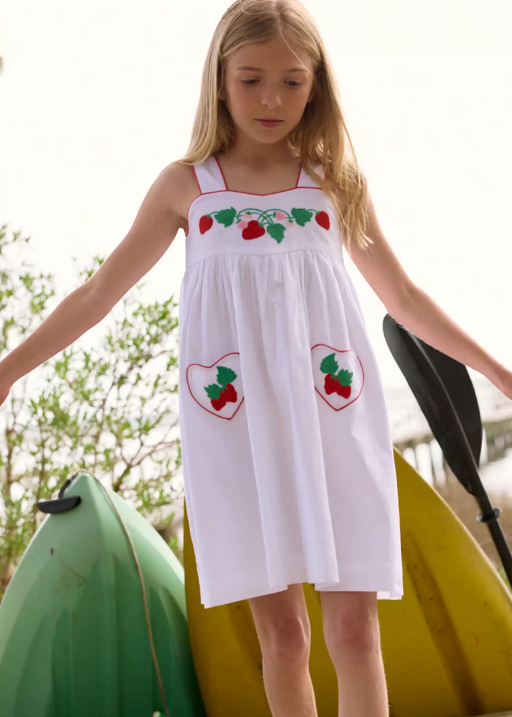 Minnow Girls heart pocket dress