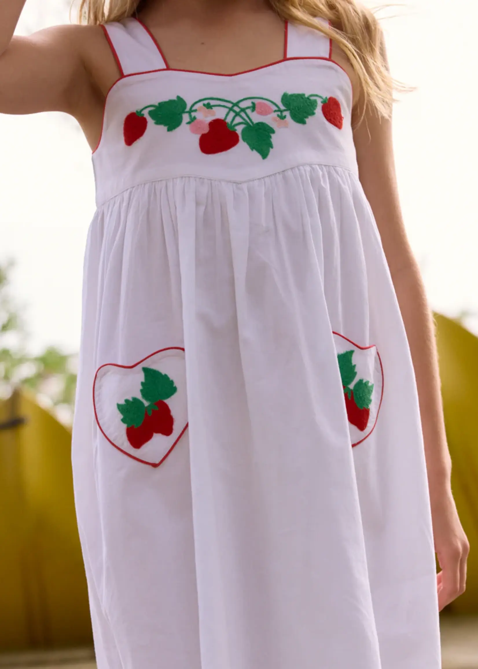 Minnow Girls heart pocket dress