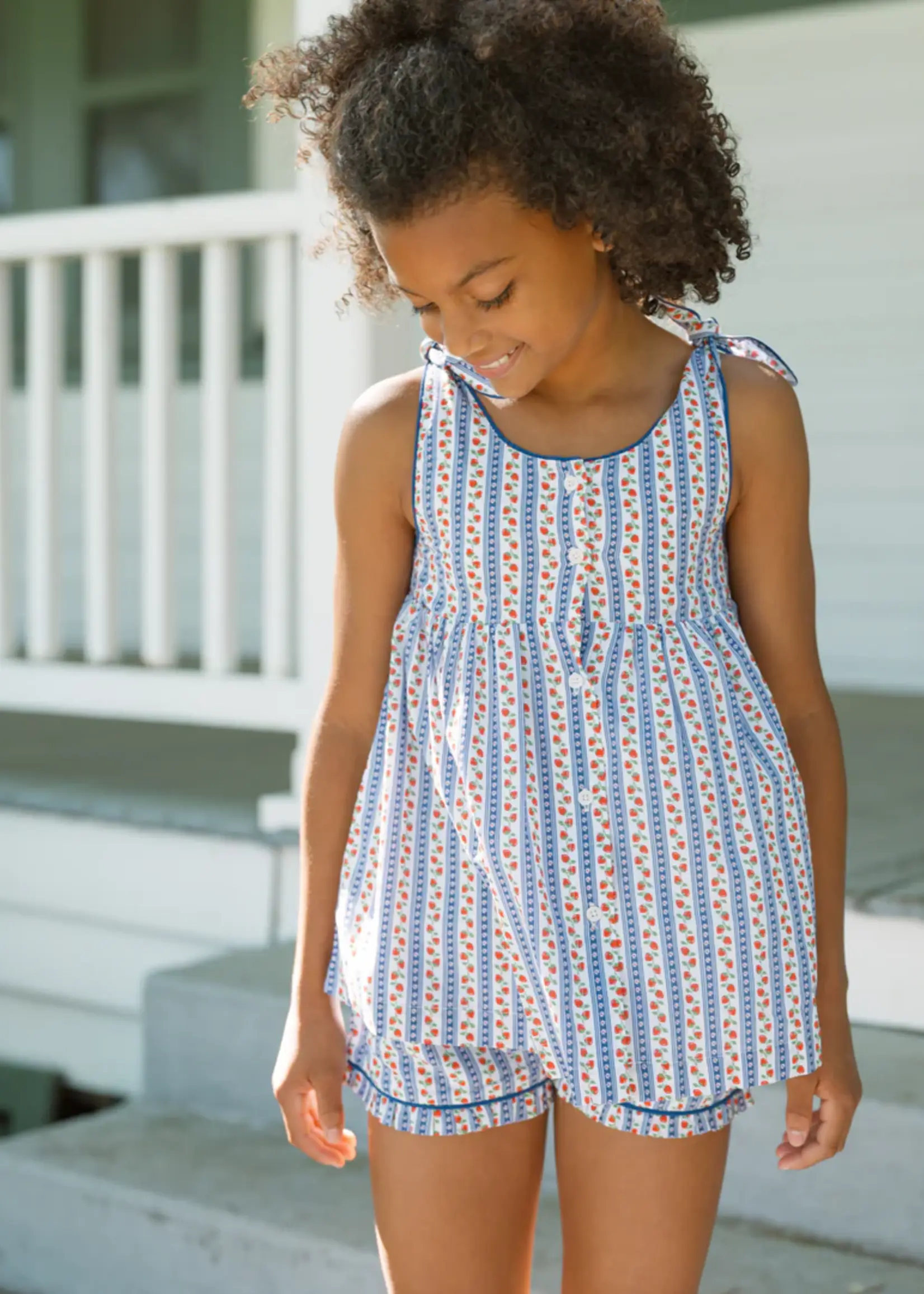 Minnow tie knot tank and short set