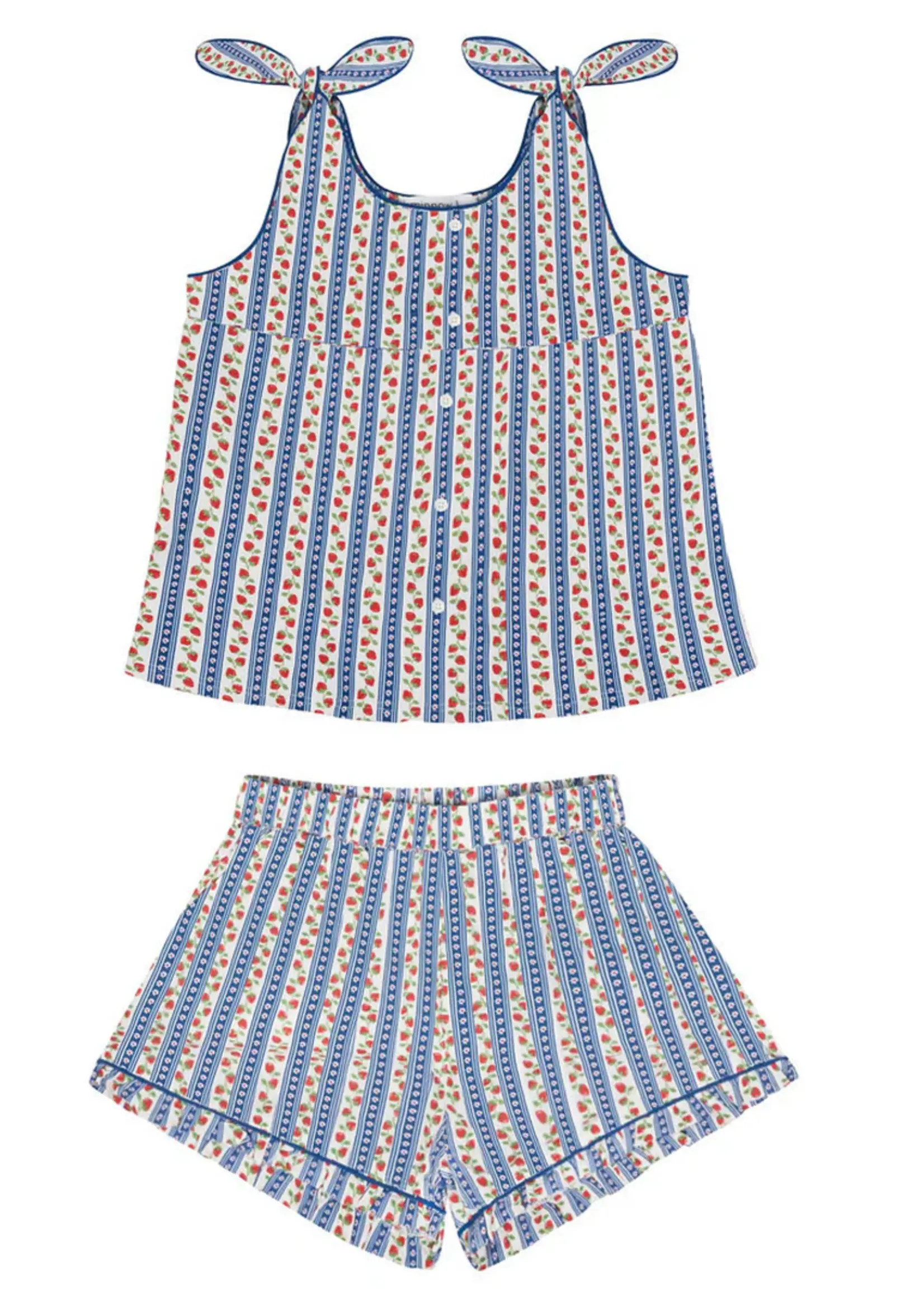 Minnow tie knot tank and short set