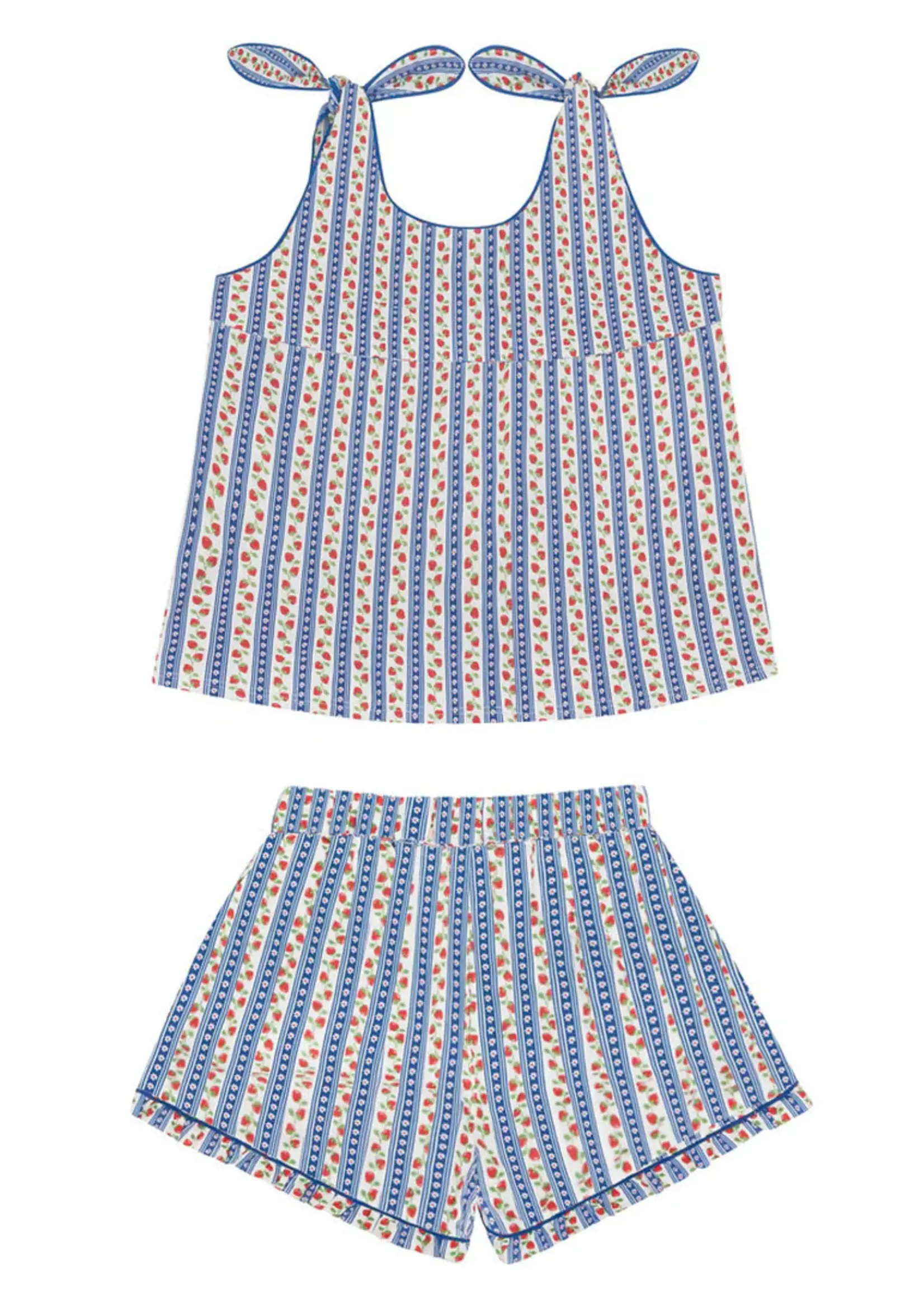 Minnow tie knot tank and short set