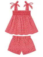 Minnow smocked tank and short set