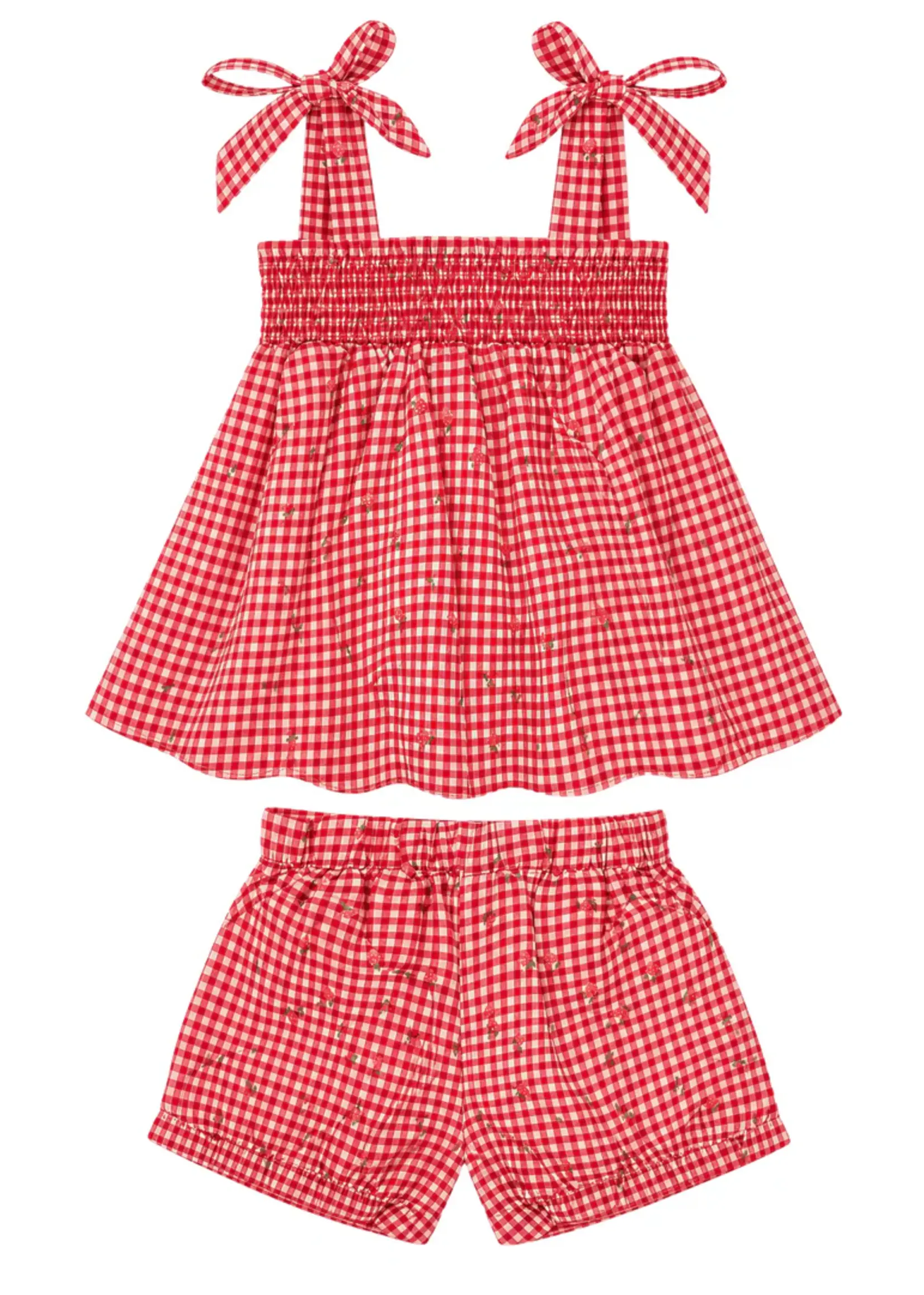 Minnow smocked tank and short set