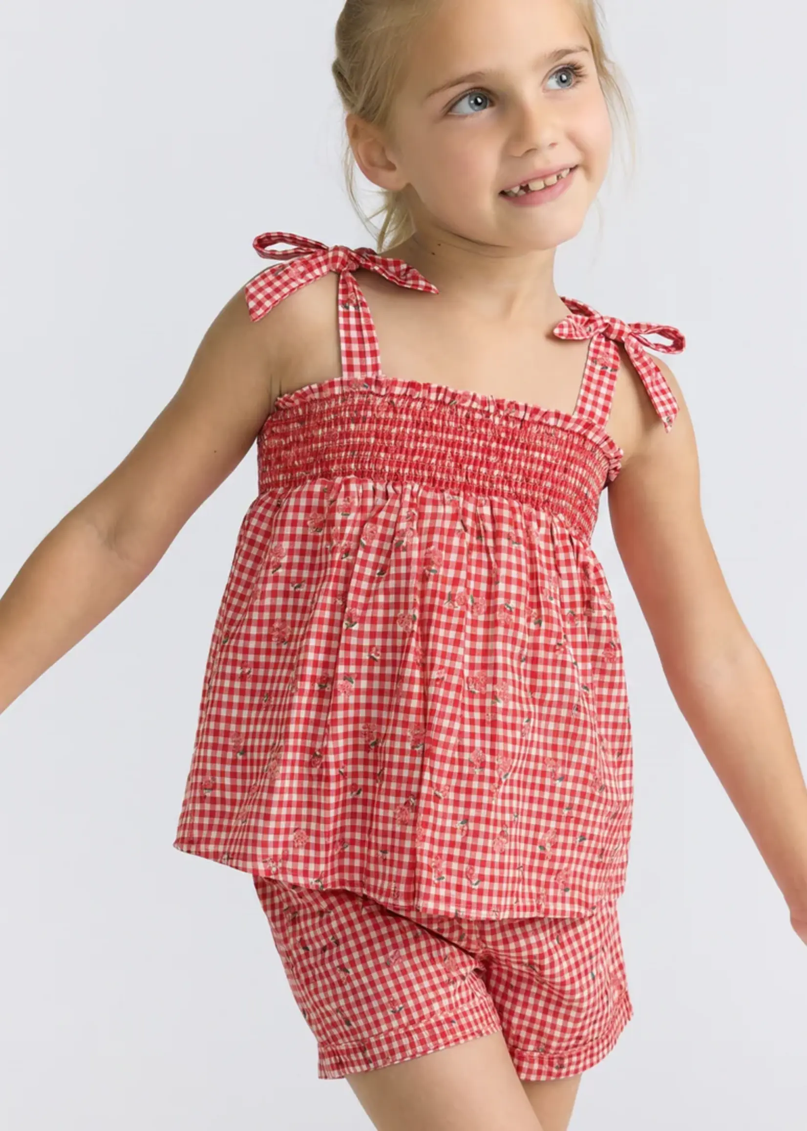 Minnow smocked tank and short set