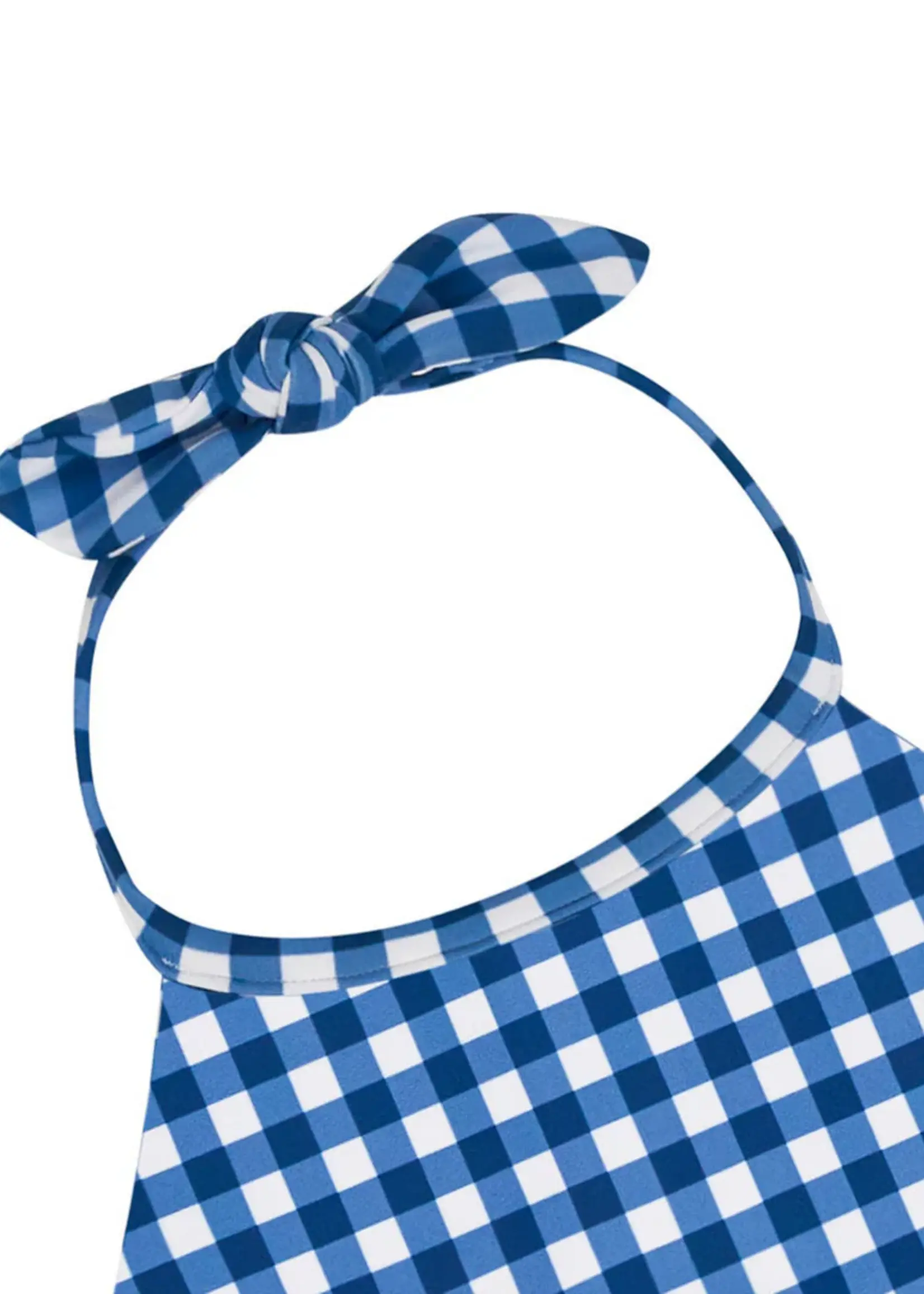 Minnow ruffle halter one piece