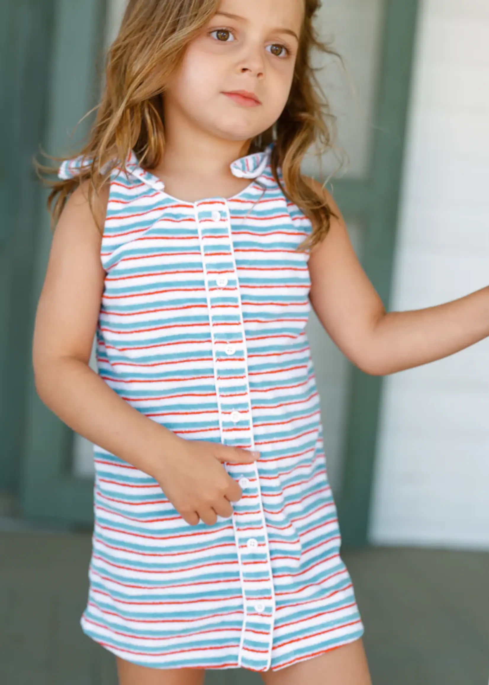Minnow french terry tie knot dress